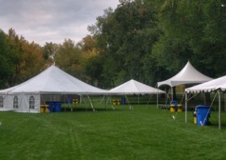 Tents in a field